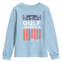 Gulf Of America Youth Sweatshirt Est 2025 American Flag Gulf Mexico