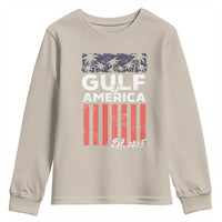 Gulf Of America Youth Sweatshirt Est 2025 American Flag Gulf Mexico