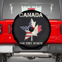 Canada The 51st State Spare Tire Cover Maple Canadian American Flag