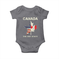 Canada The 51st State Baby Onesie Maple Canadian American Flag