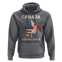 Canada The 51st State Hoodie Maple Canadian American Flag