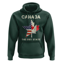 Canada The 51st State Hoodie Maple Canadian American Flag