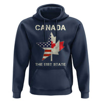Canada The 51st State Hoodie Maple Canadian American Flag