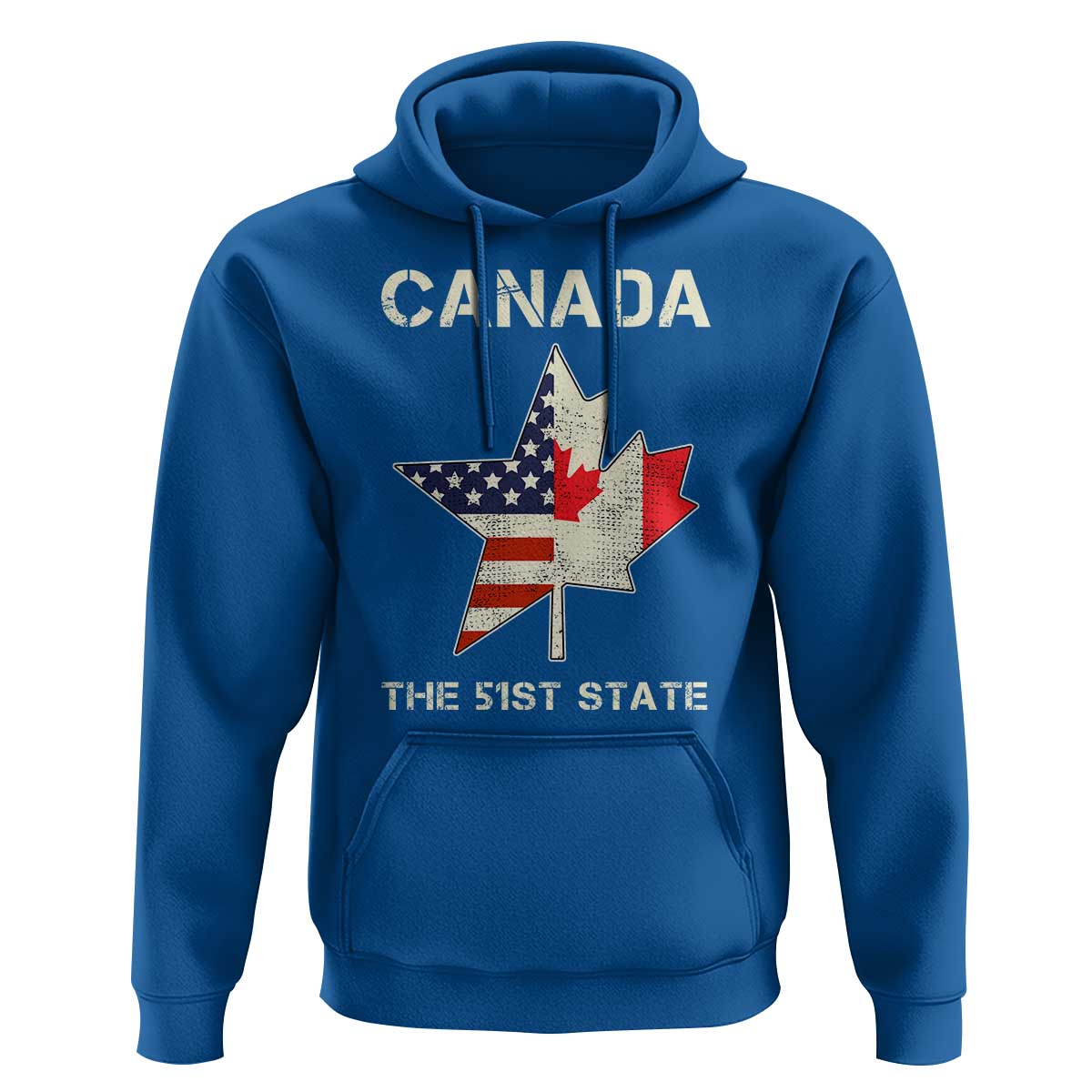Canada The 51st State Hoodie Maple Canadian American Flag