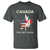 Canada The 51st State T Shirt Maple Canadian American Flag