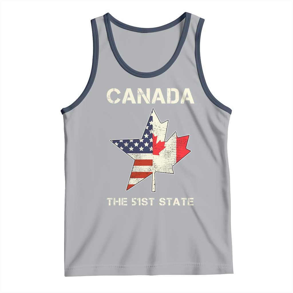 Canada The 51st State Tank Top Maple Canadian American Flag
