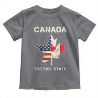 Canada The 51st State Toddler T Shirt Maple Canadian American Flag