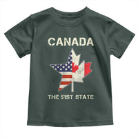 Canada The 51st State Toddler T Shirt Maple Canadian American Flag