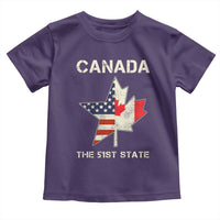 Canada The 51st State Toddler T Shirt Maple Canadian American Flag