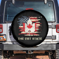 Canada The 51st State Spare Tire Cover Canadian Maple American Flag