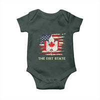 Canada The 51st State Baby Onesie Canadian Maple American Flag