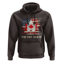 Canada The 51st State Hoodie Canadian Maple American Flag