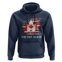 Canada The 51st State Hoodie Canadian Maple American Flag