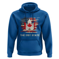 Canada The 51st State Hoodie Canadian Maple American Flag