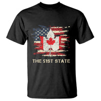 Canada The 51st State T Shirt Canadian Maple American Flag