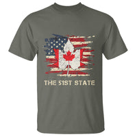 Canada The 51st State T Shirt Canadian Maple American Flag