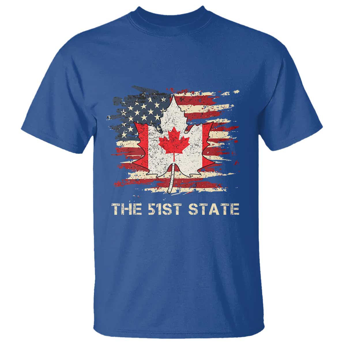 Canada The 51st State T Shirt Canadian Maple American Flag