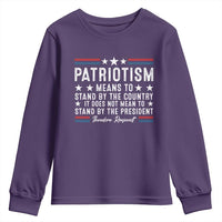 Patriotism Does Not Mean To Stand By The President Youth Sweatshirt Theodore Roosevelt Teddy