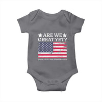 Are We Great Yet Baby Onesie Cause I Just Feel Embarrassed American Flag