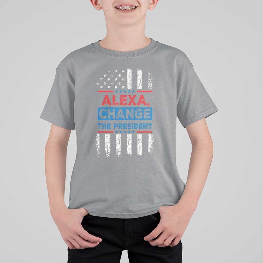 Funny Alexa Change The President T Shirt For Kid