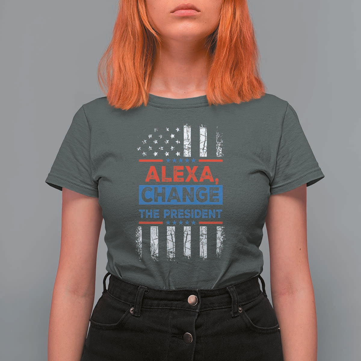Funny Alexa Change The President T Shirt For Women