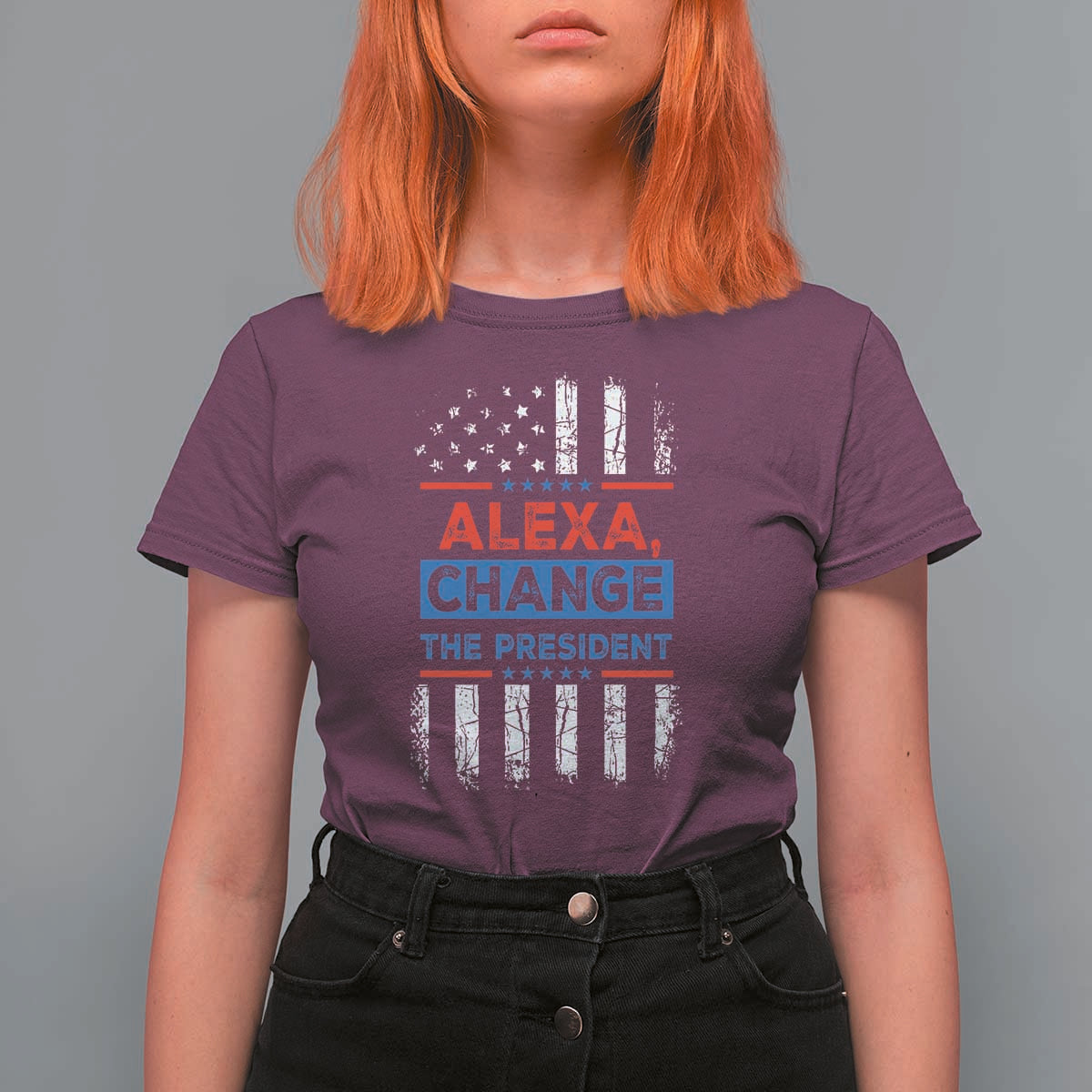 Funny Alexa Change The President T Shirt For Women