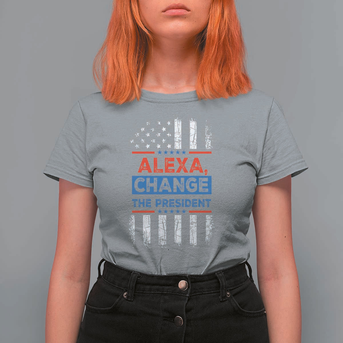 Funny Alexa Change The President T Shirt For Women