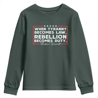 Theodore Roosevelt Youth Sweatshirt When Tyranny Becomes Law Rebellion Becomes Duty