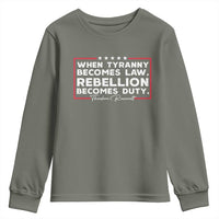 Theodore Roosevelt Youth Sweatshirt When Tyranny Becomes Law Rebellion Becomes Duty