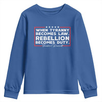 Theodore Roosevelt Youth Sweatshirt When Tyranny Becomes Law Rebellion Becomes Duty