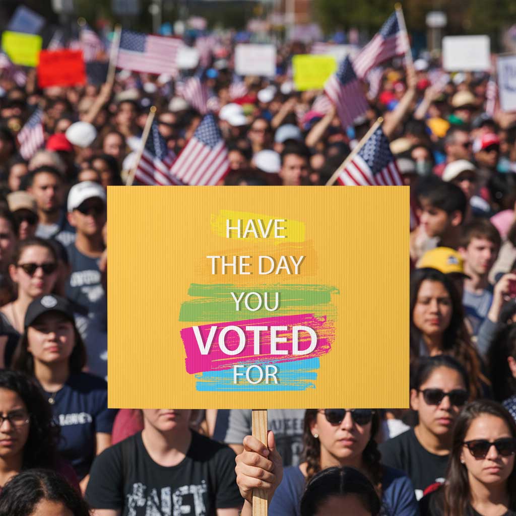 Have The Day You Voted For Protest Sign - Wonder Print Shop
