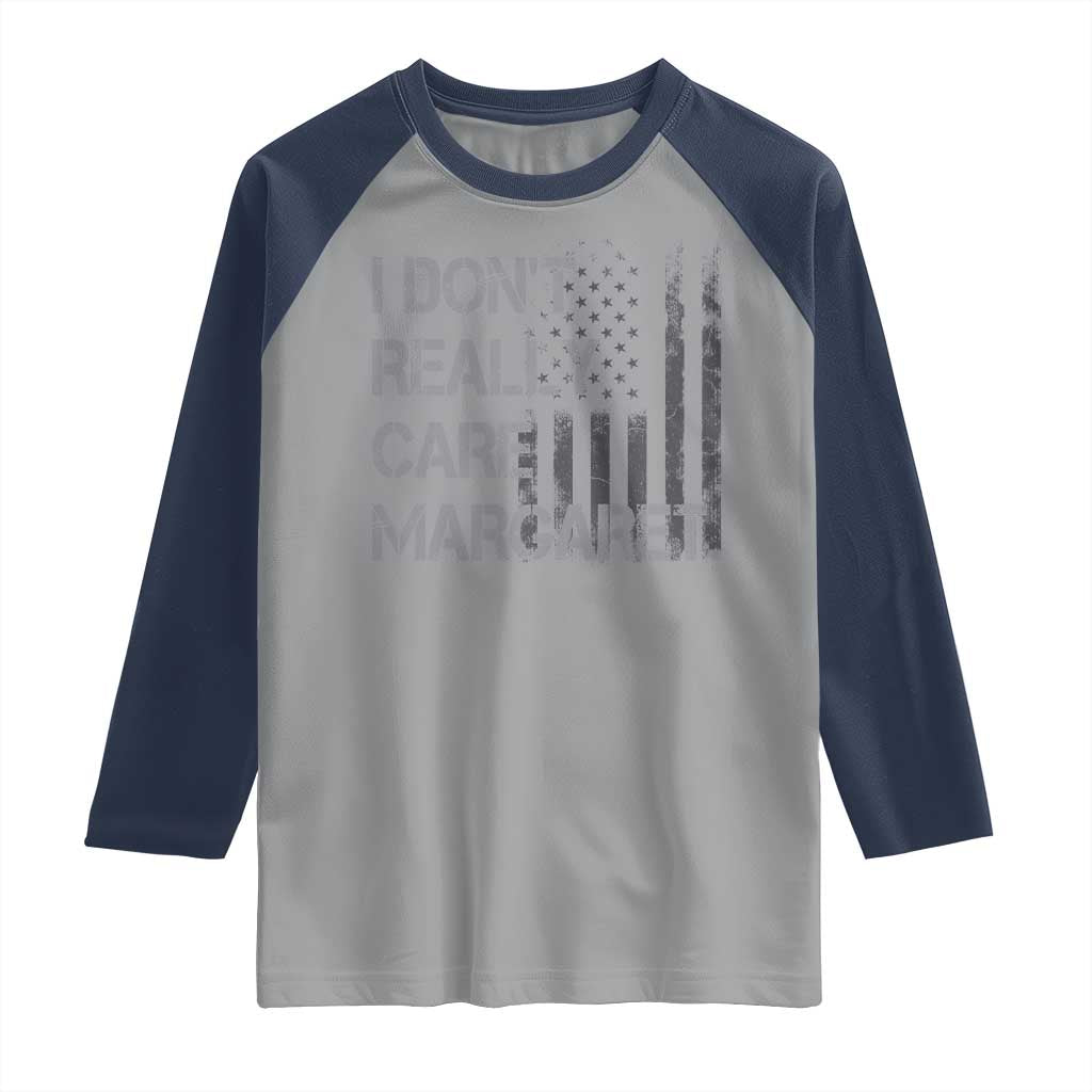 JD Vance Raglan Shirt I Don't Really Care Margaret American Flag