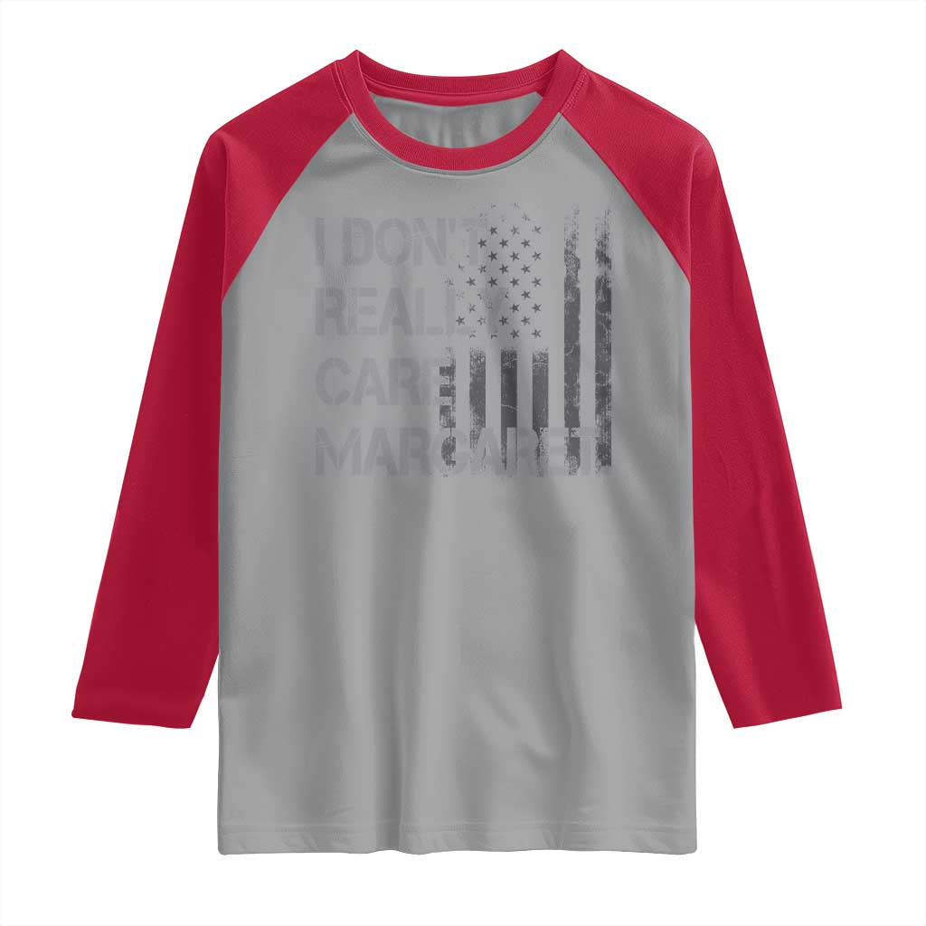 JD Vance Raglan Shirt I Don't Really Care Margaret American Flag