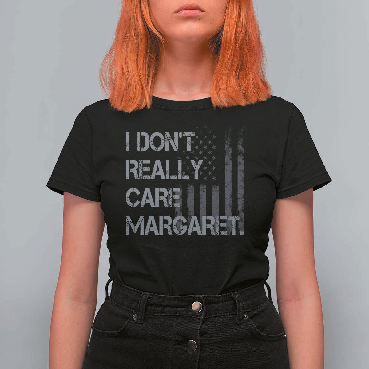 JD Vance T Shirt For Women I Don't Really Care Margaret American Flag