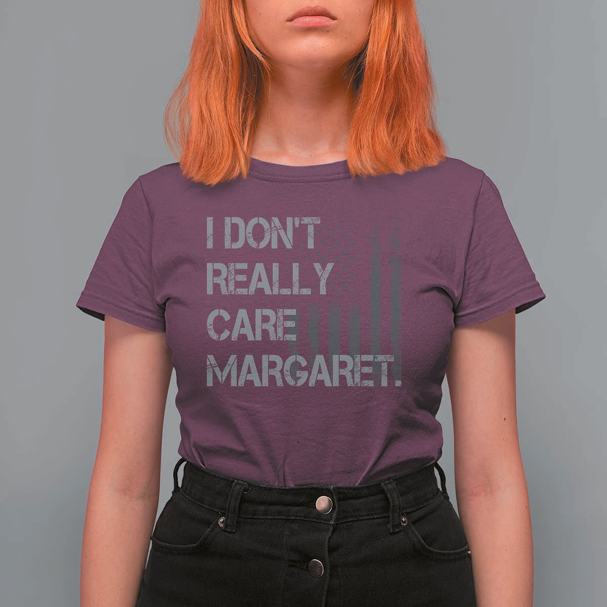 JD Vance T Shirt For Women I Don't Really Care Margaret American Flag