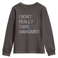 JD Vance Youth Sweatshirt I Don't Really Care Margaret American Flag