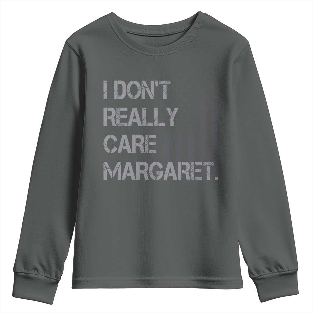 JD Vance Youth Sweatshirt I Don't Really Care Margaret American Flag