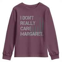 JD Vance Youth Sweatshirt I Don't Really Care Margaret American Flag