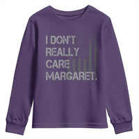 JD Vance Youth Sweatshirt I Don't Really Care Margaret American Flag