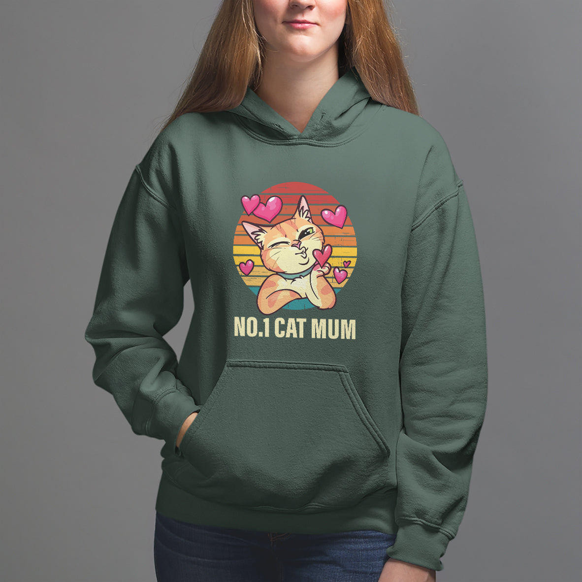 Mother's Day Cat Lover Hoodie No.1 Cat Mum Mother Of Cats - Wonder Print Shop
