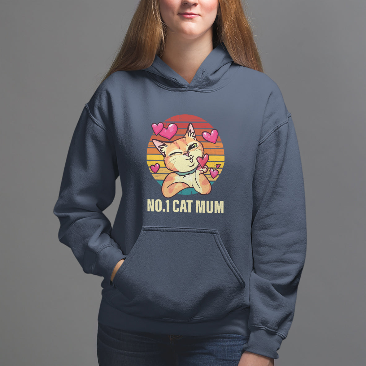 Mother's Day Cat Lover Hoodie No.1 Cat Mum Mother Of Cats - Wonder Print Shop