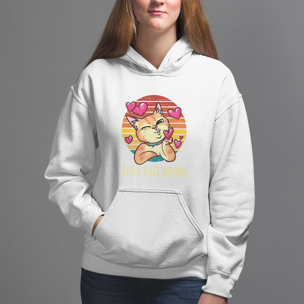 Mother's Day Cat Lover Hoodie No.1 Cat Mum Mother Of Cats - Wonder Print Shop