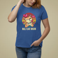 Mother's Day Cat Lover T Shirt For Women No.1 Cat Mum Mother Of Cats - Wonder Print Shop