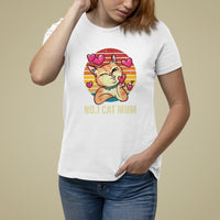Mother's Day Cat Lover T Shirt For Women No.1 Cat Mum Mother Of Cats - Wonder Print Shop