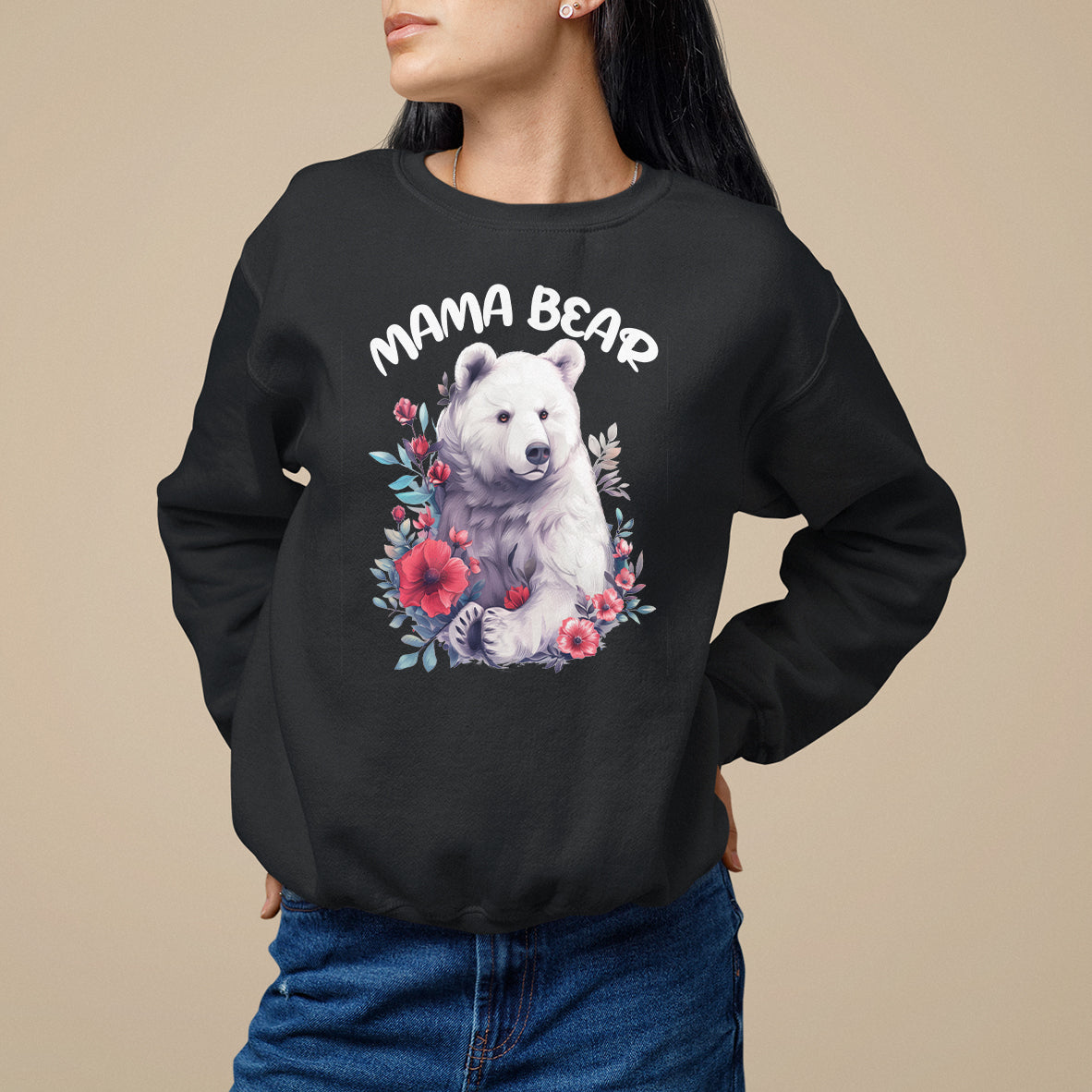 Mother's Day Mama Bear Best Mom Sweatshirt - Wonder Print Shop