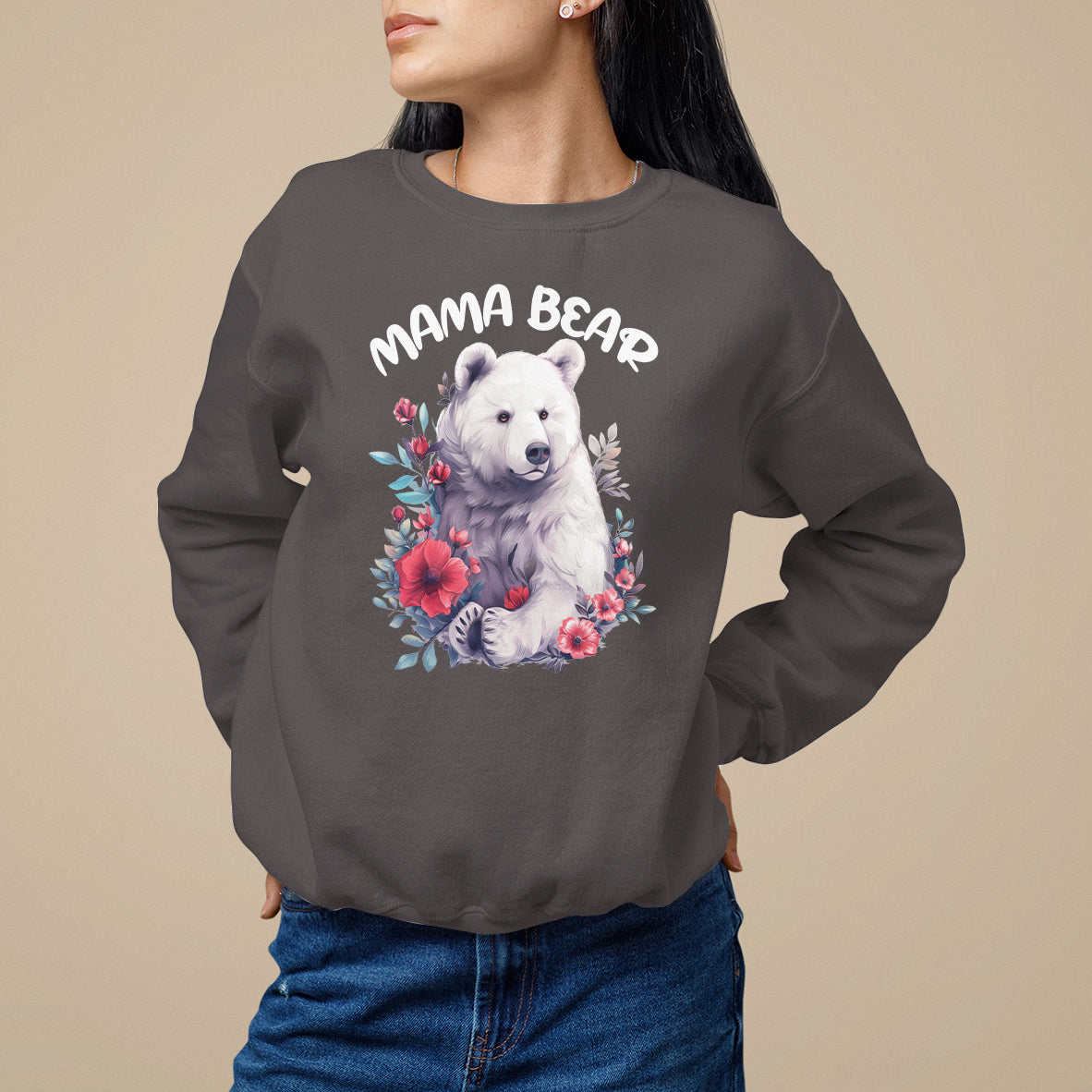 Mother's Day Mama Bear Best Mom Sweatshirt - Wonder Print Shop