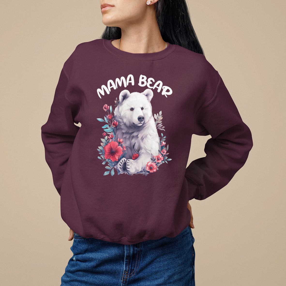 Mother's Day Mama Bear Best Mom Sweatshirt - Wonder Print Shop