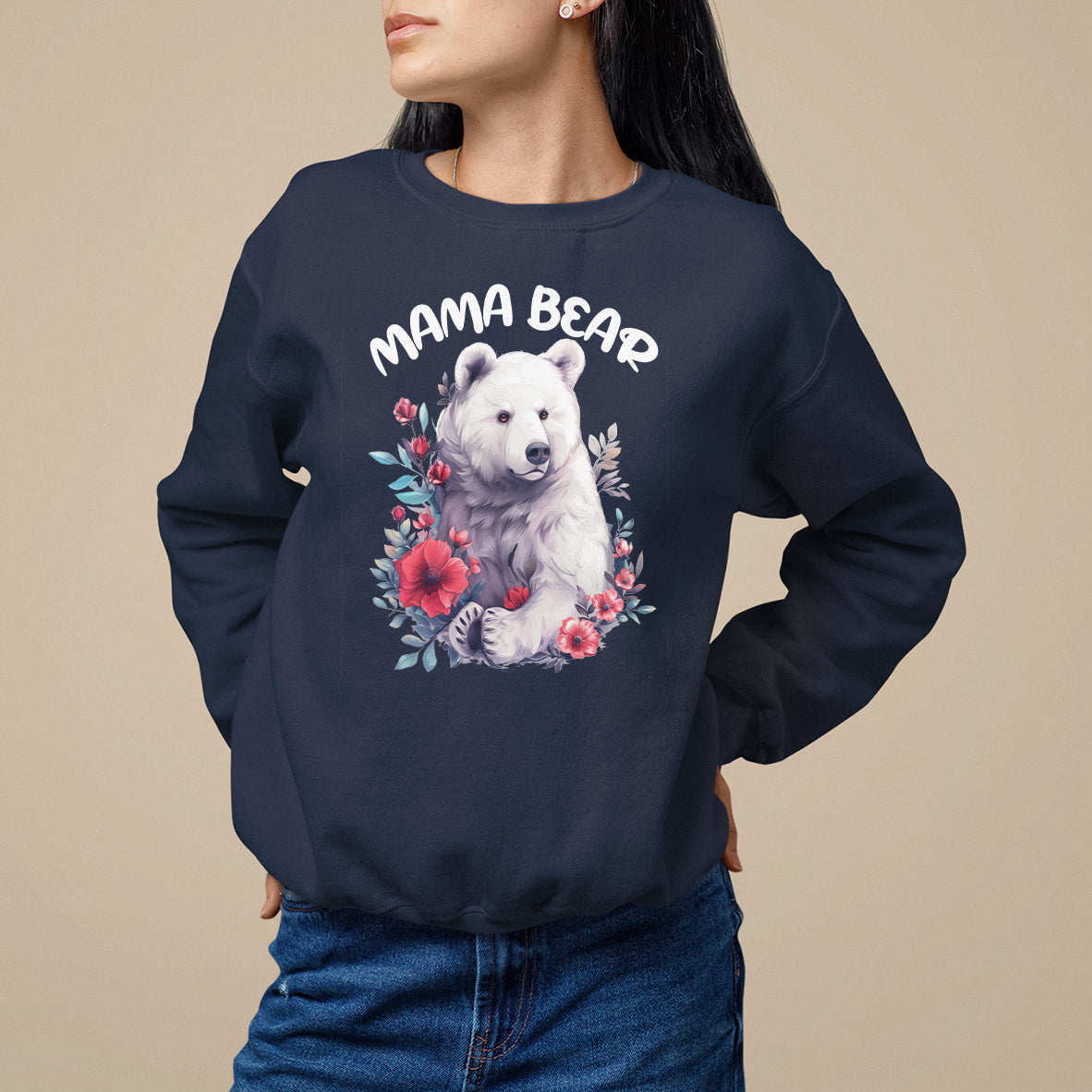 Mother's Day Mama Bear Best Mom Sweatshirt - Wonder Print Shop