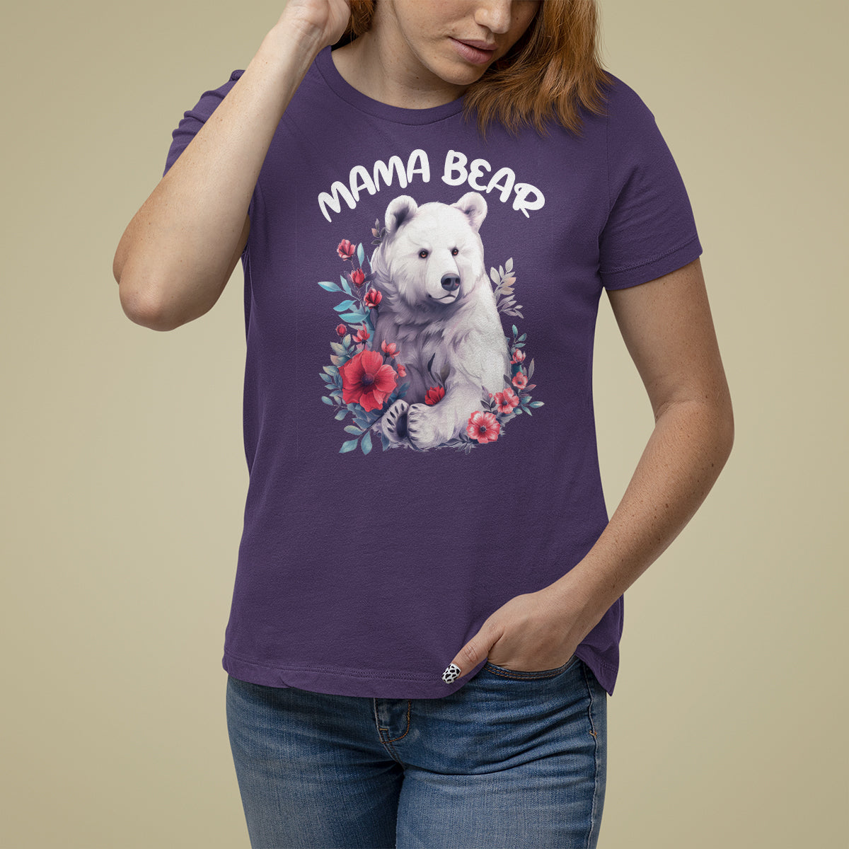 Mother's Day Mama Bear Best Mom T Shirt For Women - Wonder Print Shop