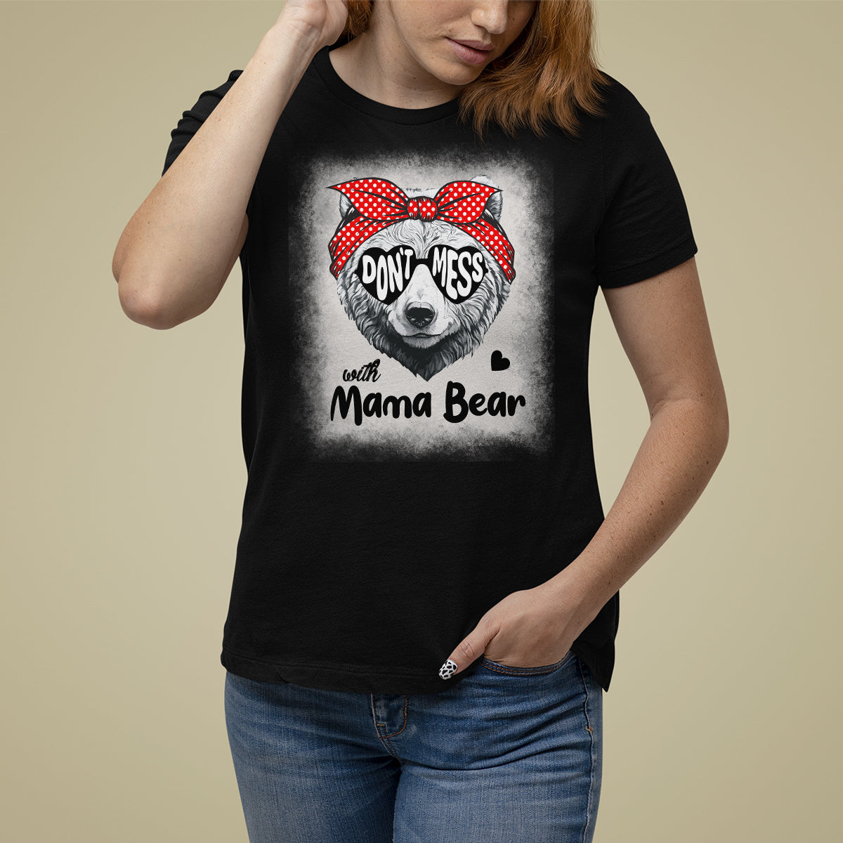 Mother's Day T Shirt For Women Don't Mess With Mama Bear Sunglasses - Wonder Print Shop